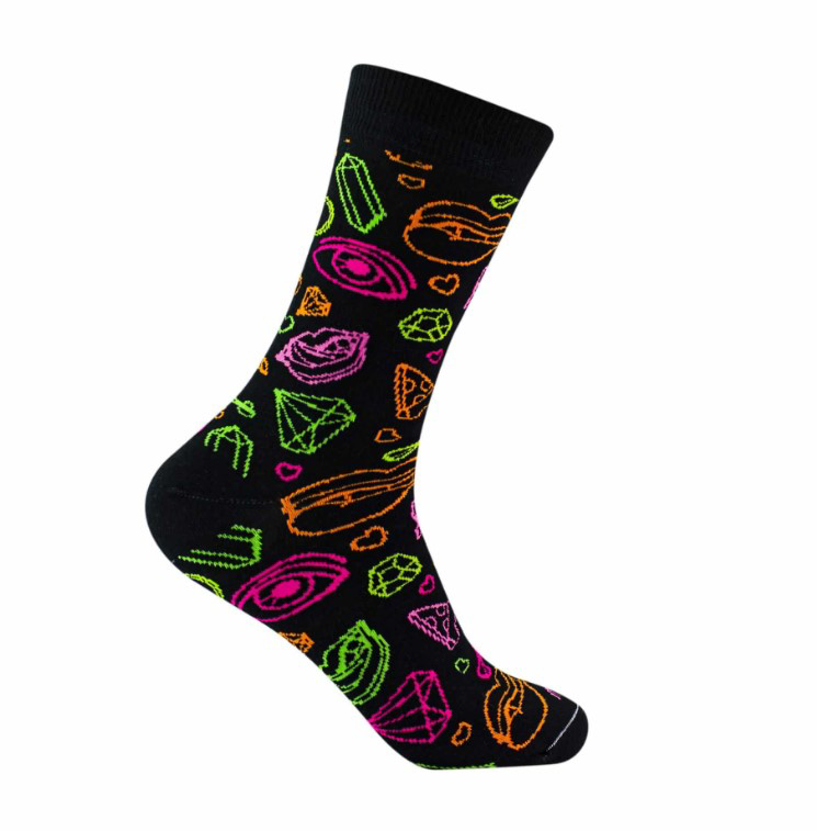 Black neon sock