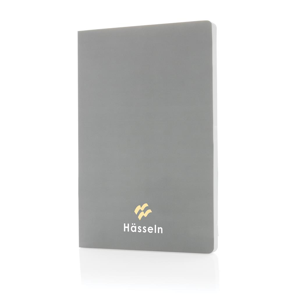 Grey stone paper Notebook with print