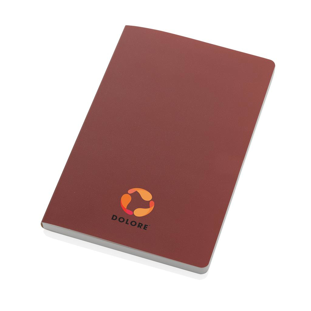 Red stone paper Notebook with print