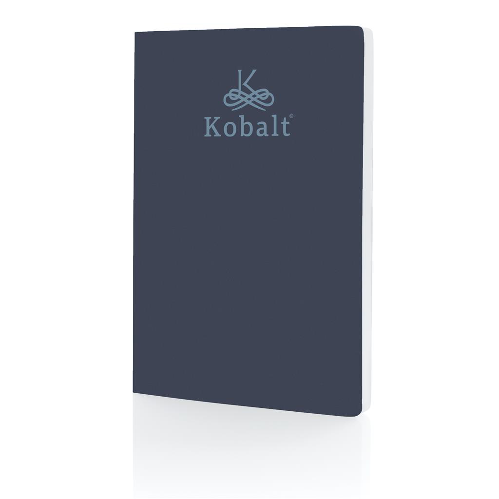 Navy stone paper Notebook with print