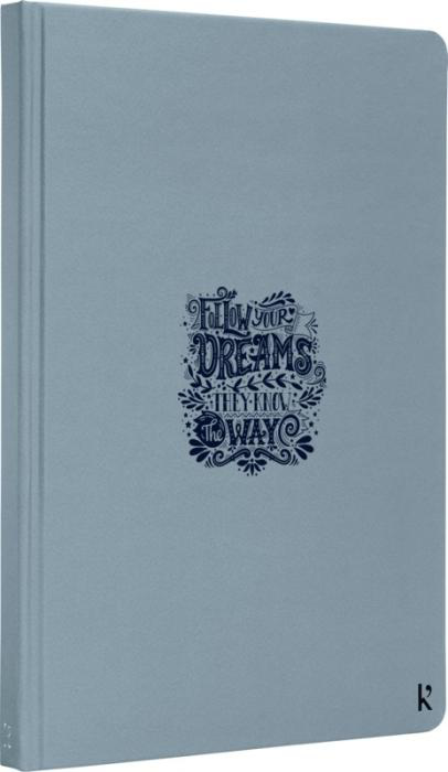 Karst® A5 stone paper hardcover notebook in Light Blue with print