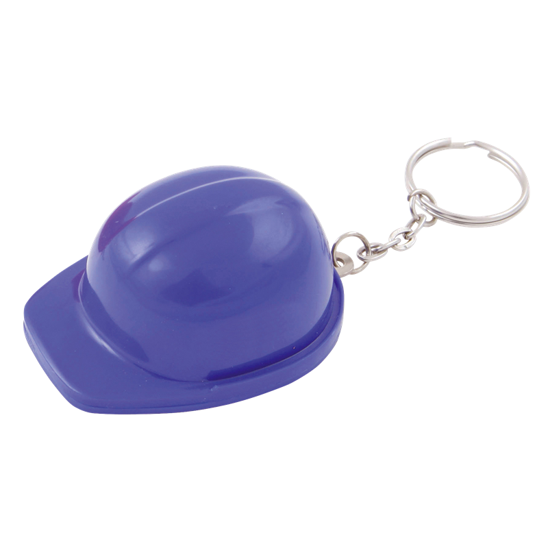 Blue hard hat bottle opener keyring