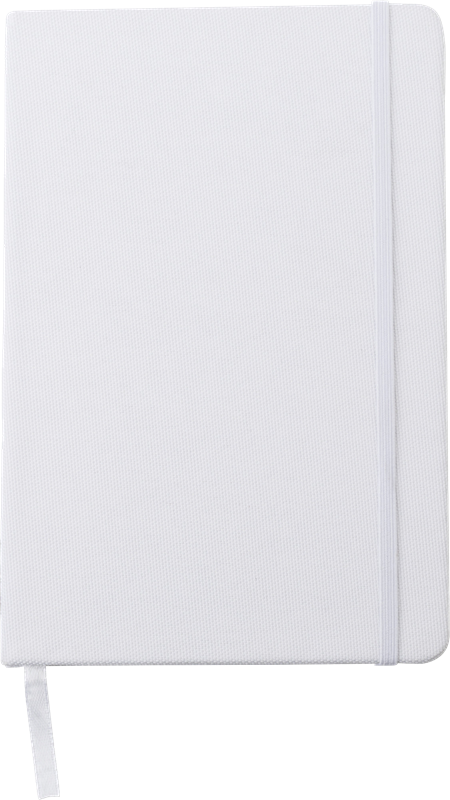 white A5 notebook from the front