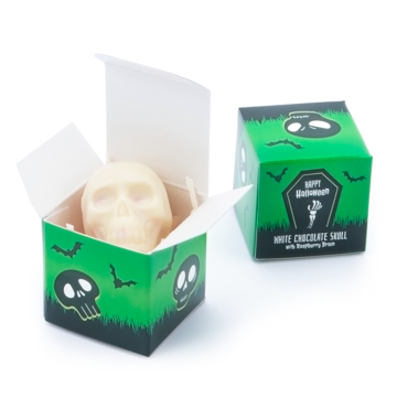 Show details for White Chocolate Truffle Skull Eco Mini Cube White Chocolate Truffle Skull