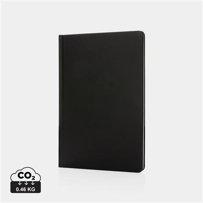 black notebook (closed, forward view)