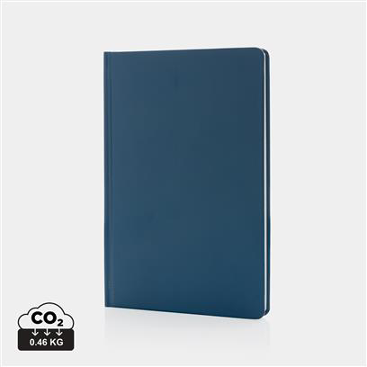 blue notebook (closed, forward view)