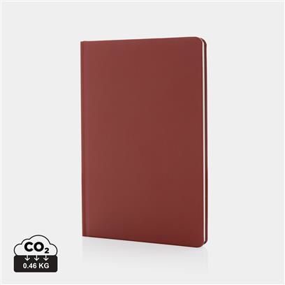 red notebook (closed, forward view)