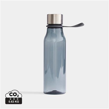Show details for VINGA Lean Tritan Water Bottle Grey plastic water bottle, with a silver lid and handle off the side