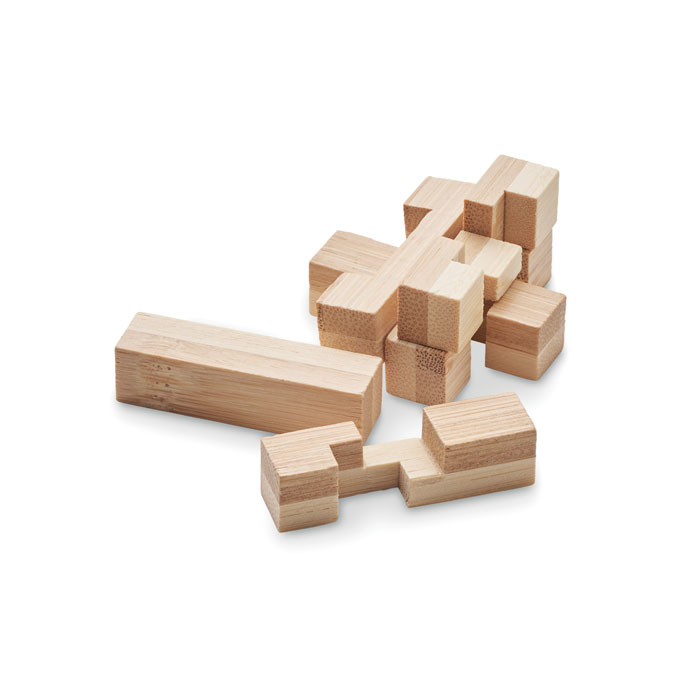 A puzzle made of bamboo (not assembled) 