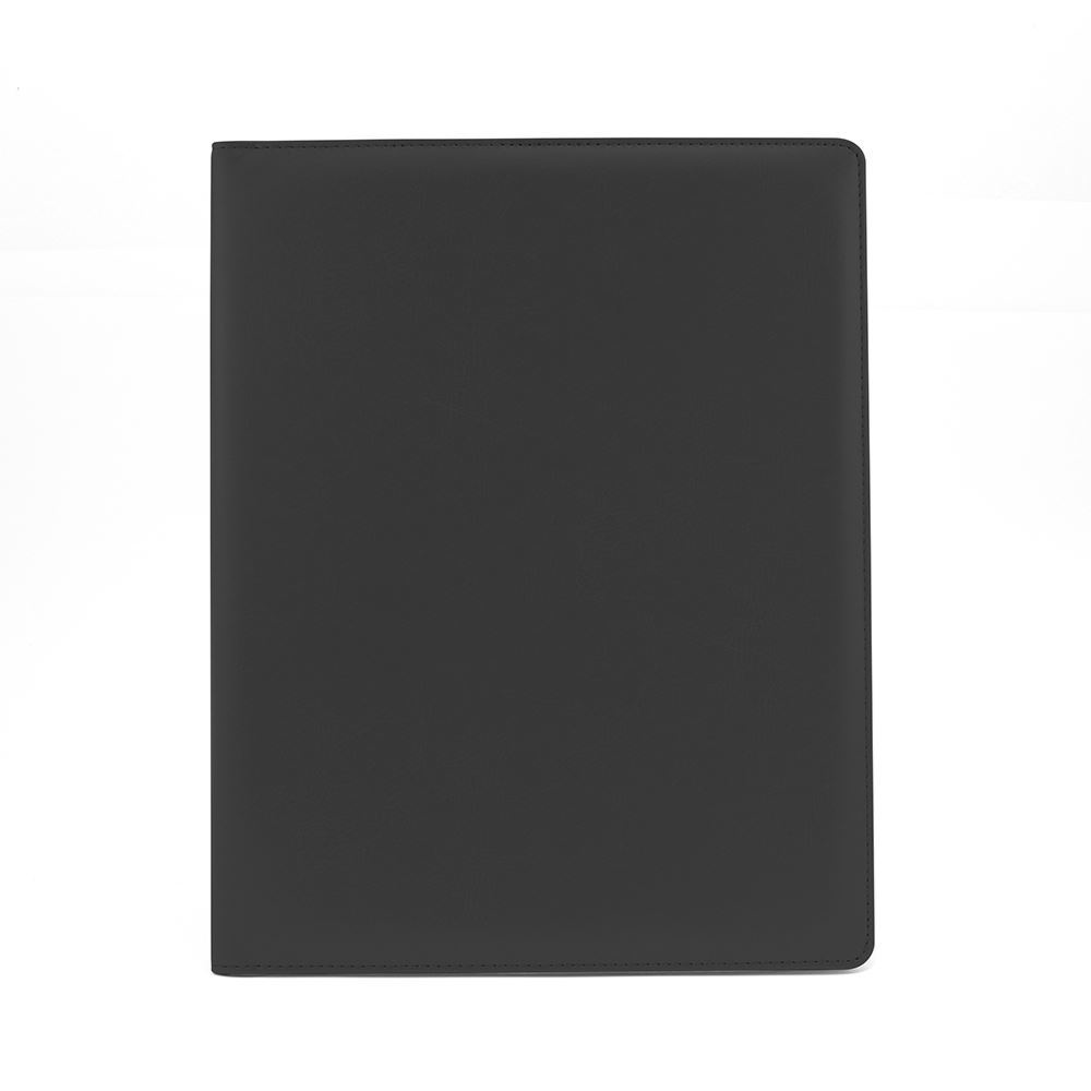 Black ring binder closed view