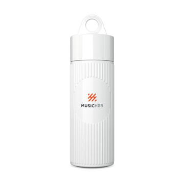Show details for Pipe Atlantis Bottle 500 ml A white waterbottle with a loop at the top to hang up