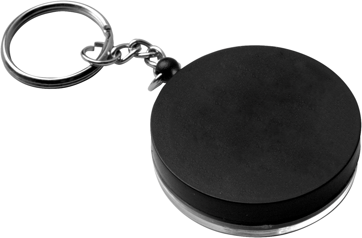 back of compass keyring - plain black colour