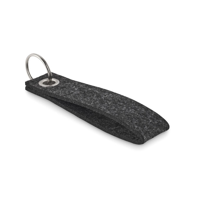 grey felt rectangular keyring