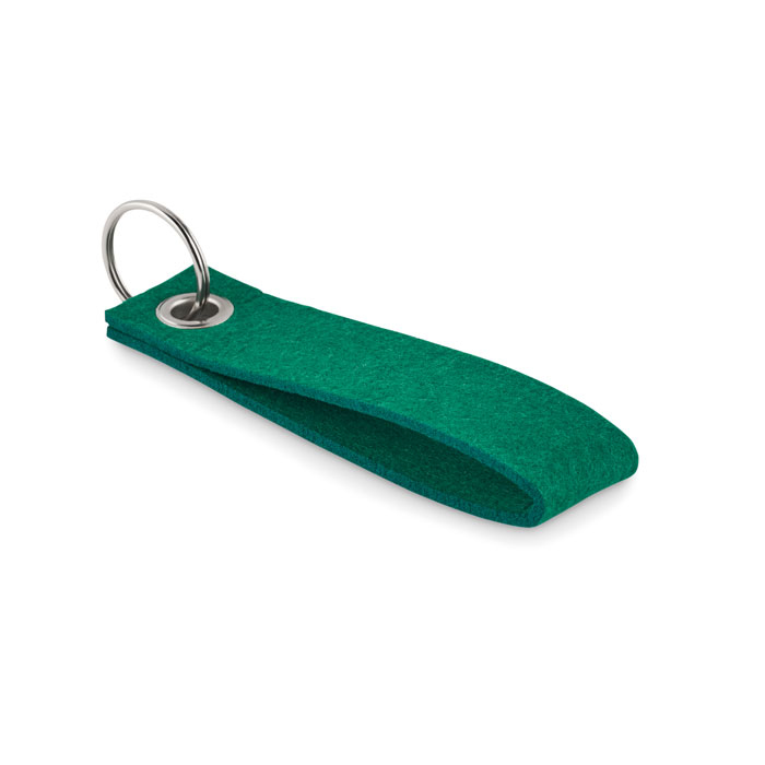 green felt rectangular keyring