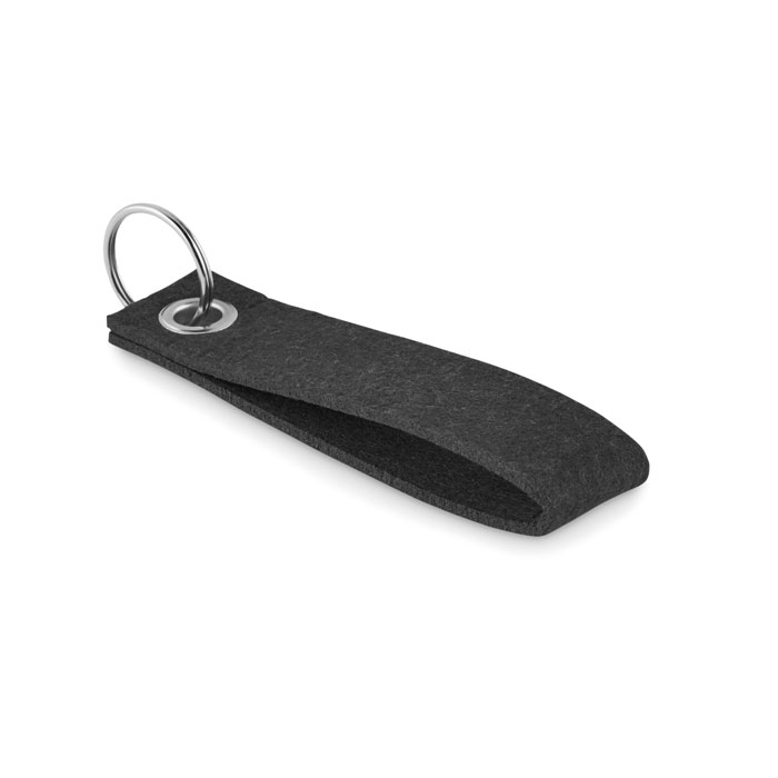 black felt rectangular keyring