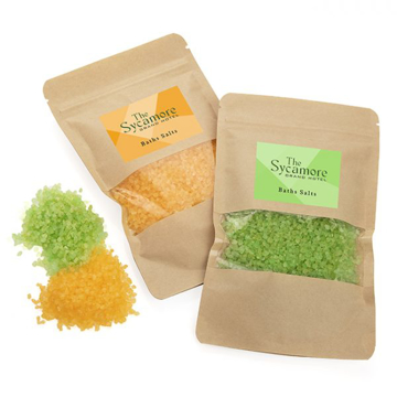 Show details for Bath Salts Bath salts in green and yellow colours