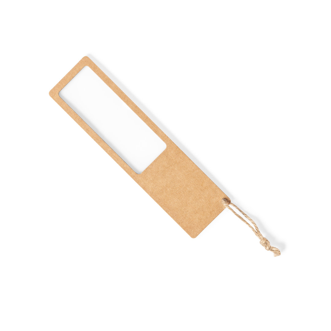 light brown book mark with transparent window