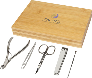 Bamboo Box containing Manicure Set