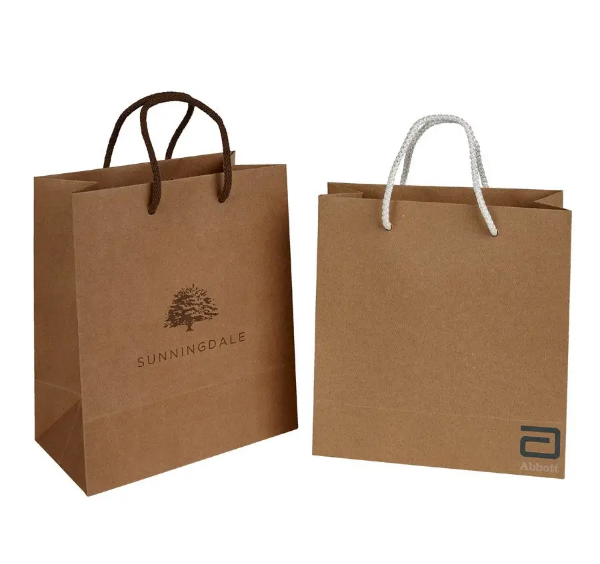 rope handled paper bag with print