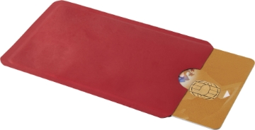 Show details for Aluminium RFID card holder for a single card RFID aluminimum card holder in red