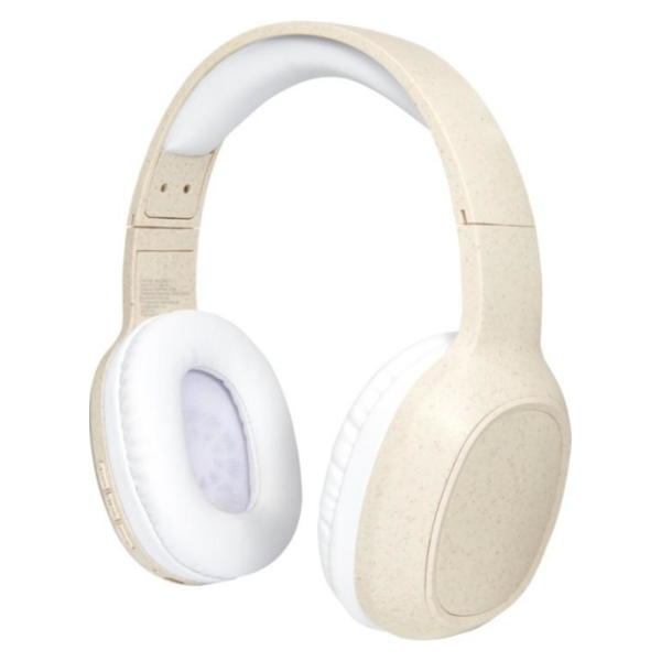 Beige wheat straw headphones