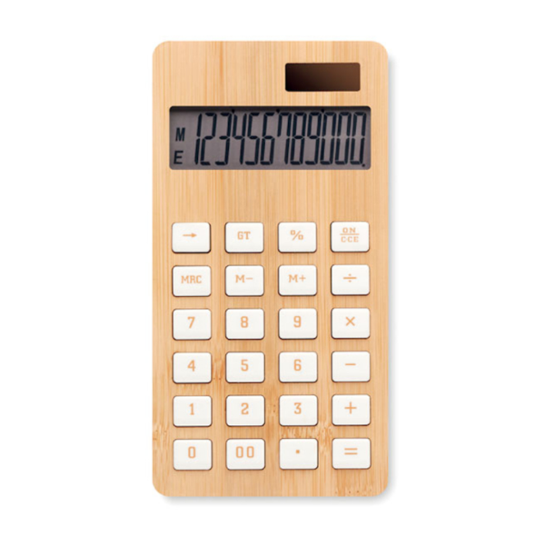 bamboo calculator front view