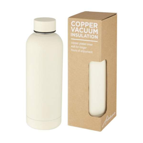 Ivory cream thermal bottle next to gift box