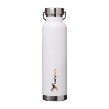 Show details for Thor Copper Vacuum Insulated Sports Bottle Thor copper vacuum sport bottle with print in white
