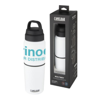 Show details for CamelBak® MultiBev vacuum 	CamelBak Stainless Steel Bottle MultiBev Vacuum in white with print
