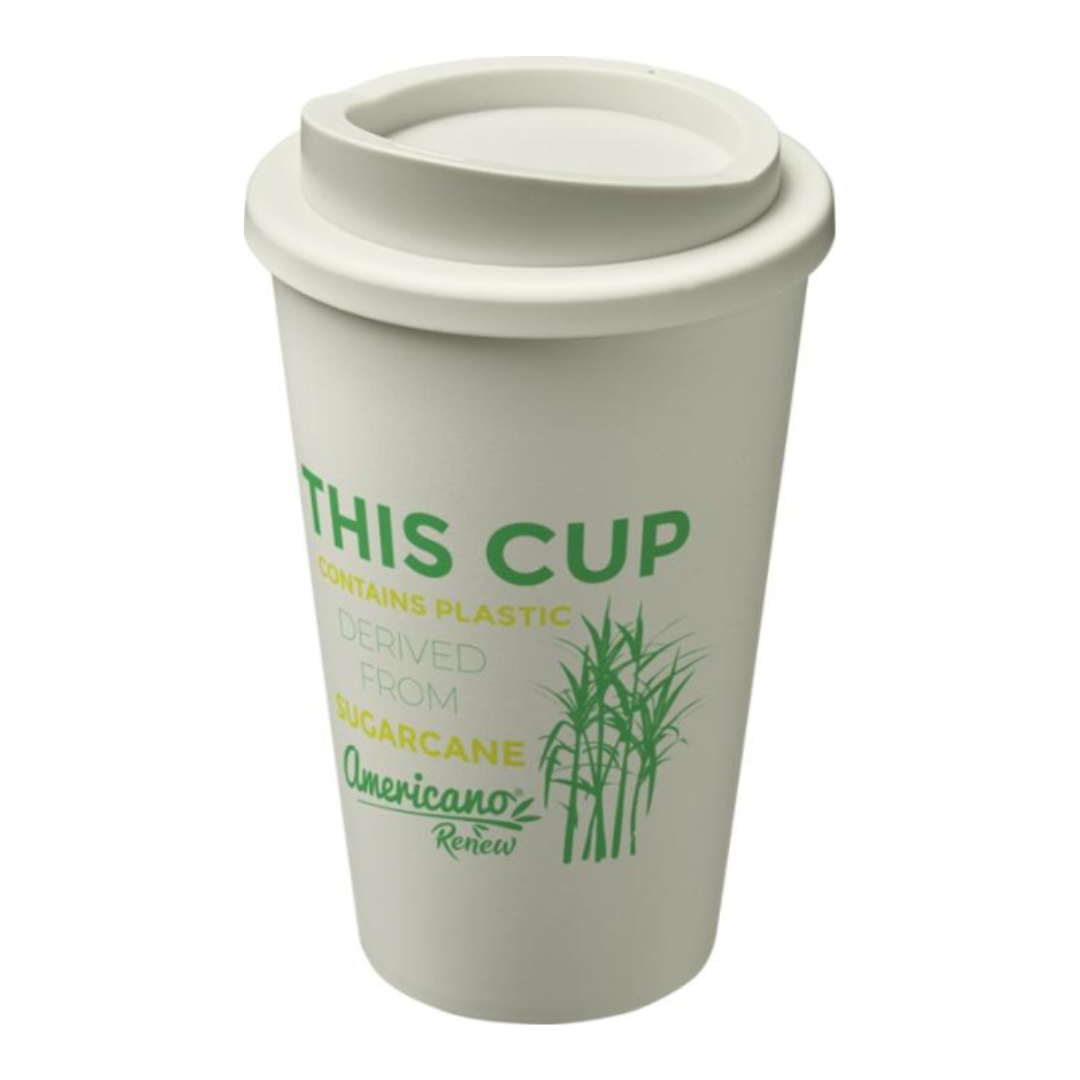 Americano Renew Tumbler with print in Ivory White