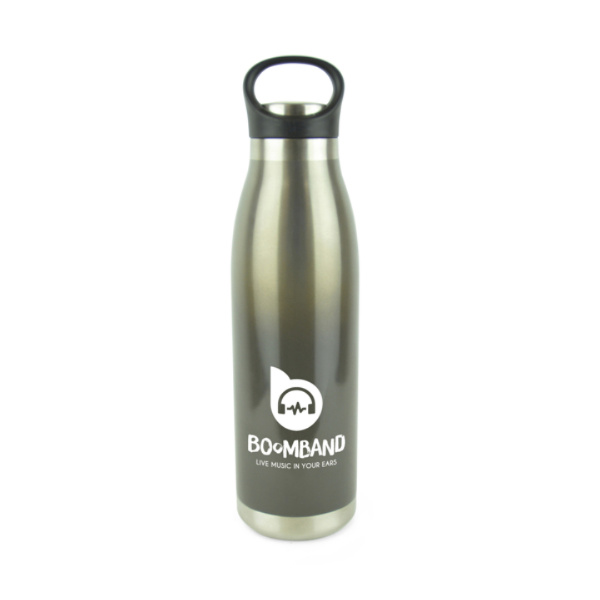 Potter – double walled stainless steel bottle in black with 1 colour print