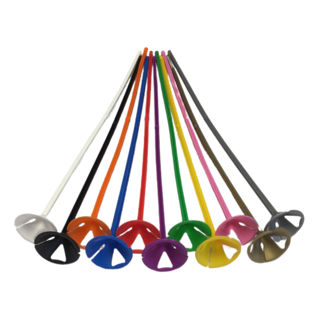 	One Piece Balloon Sticks in various colours