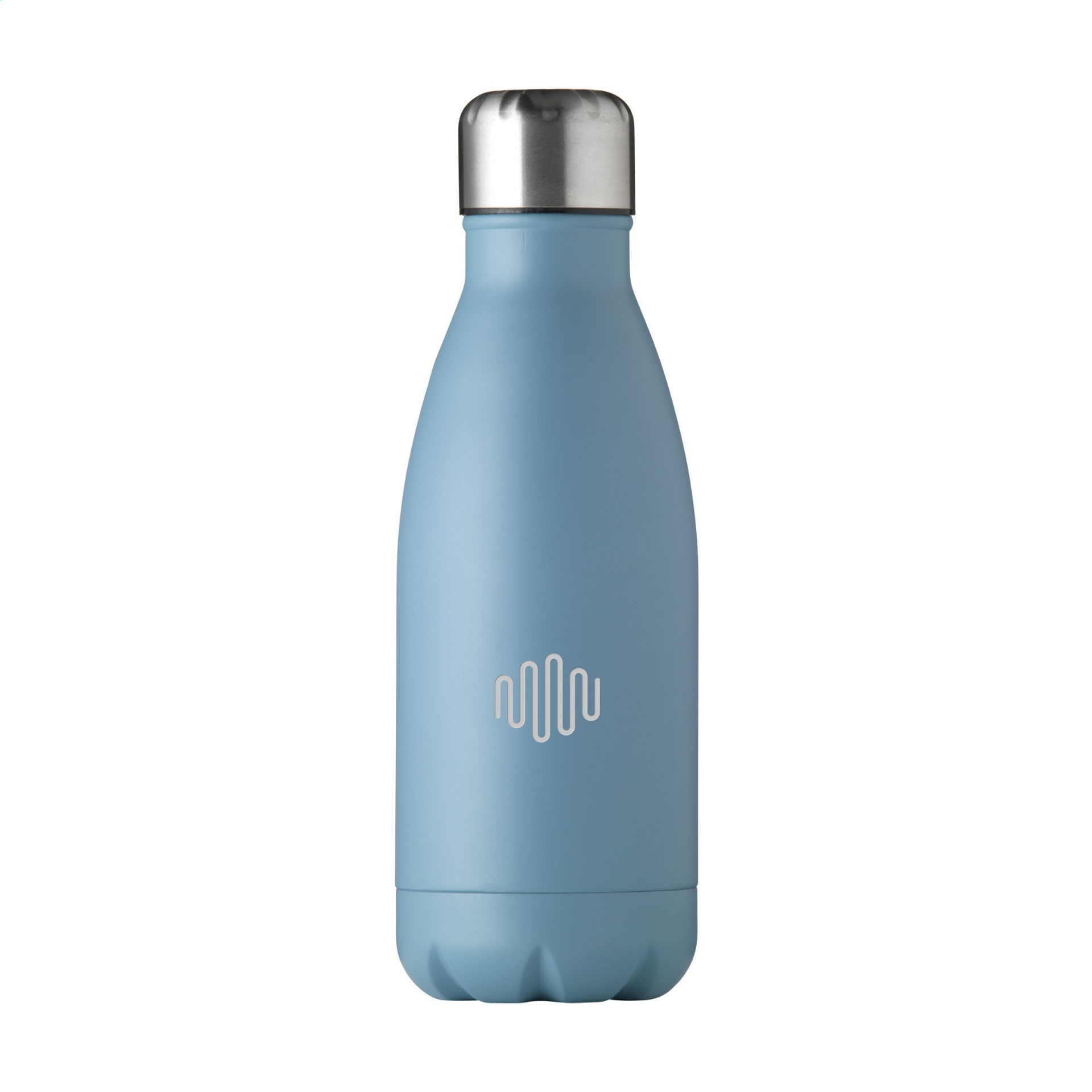 top flask bottle in blue