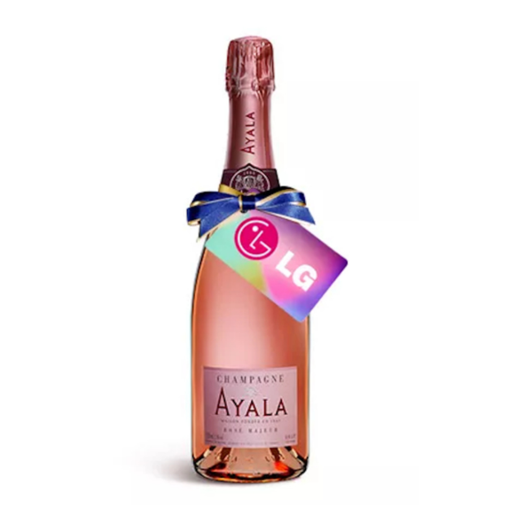 Ayala champagne rose with branded gift tag