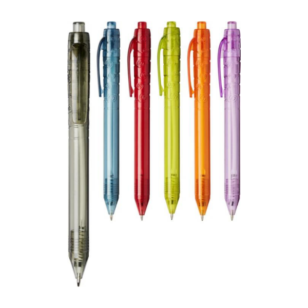 group shot of plastic pens