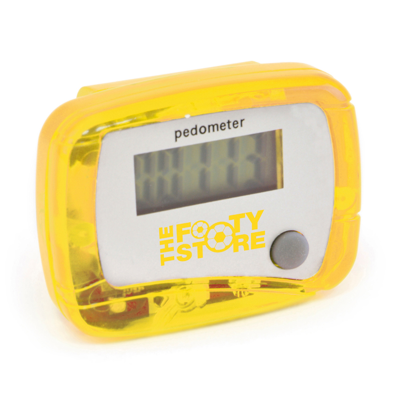 Classic pedometer in yellow