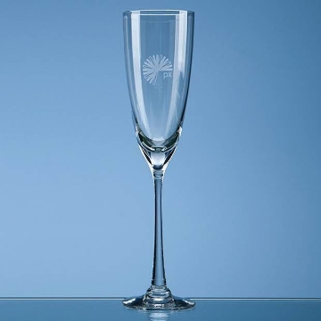 Show details for Darlington Crystal Rachael Champagne Flute crystal champagne glass with engraving to the side