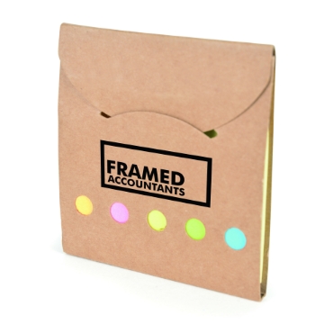Show details for Recycled Paper Matchbook Style Sticky Notes Matchbook sticky notes natural with print to front