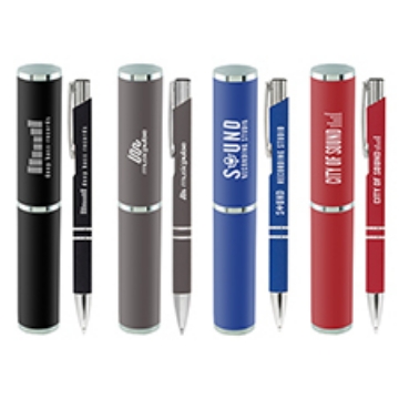 Show details for Crosby Softy Pen in a tube crosby softpen in a metal tube in either black grey blue or red