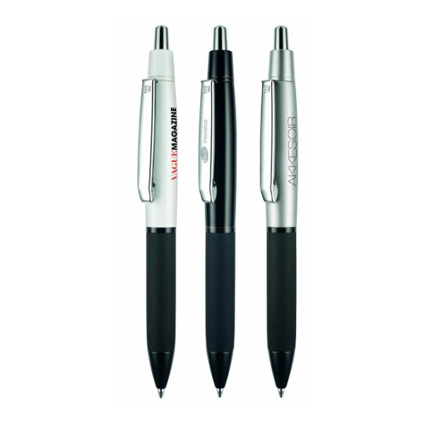 devon ballpen in white black and silver
