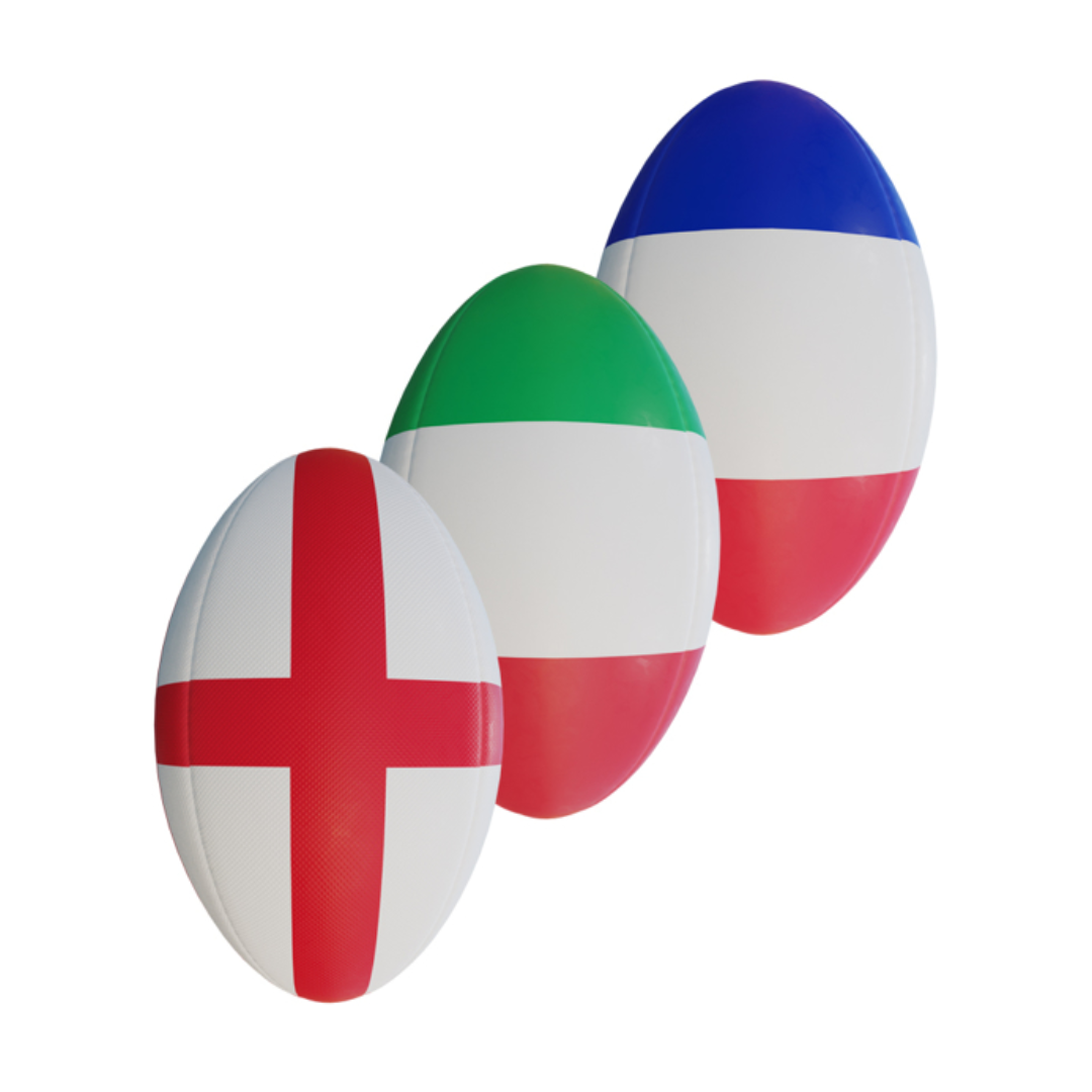 Flag Pattern Rugby Ball Group Image