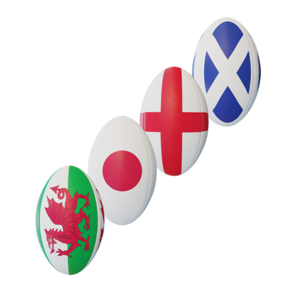 Flag Pattern Mini Rugby Ball Group
