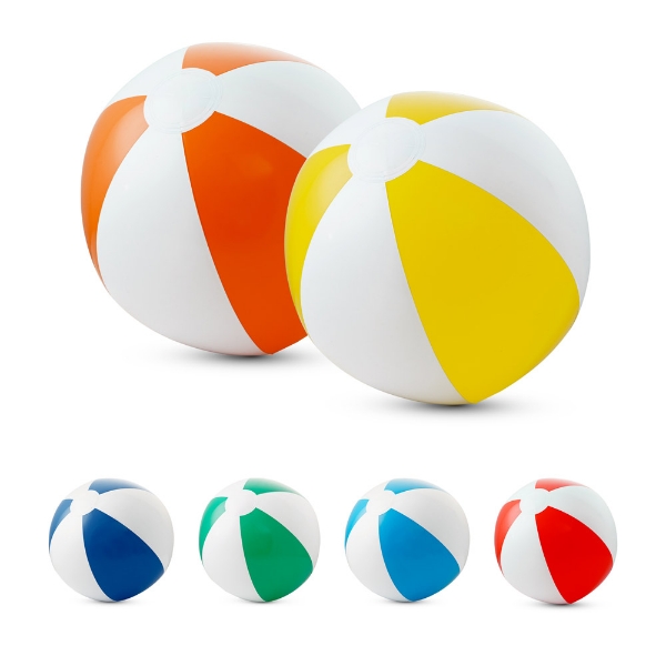 group shot of beach balls
