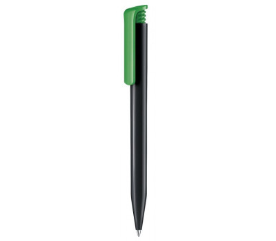 black super hit recycled pen with green clip