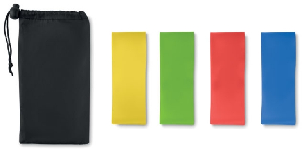 Pouch and fitness bands in 4 colours