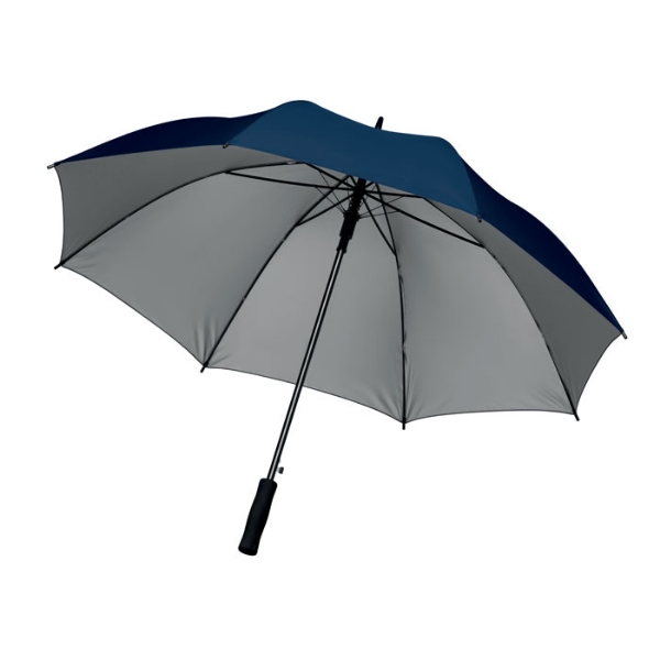 27”Auto Open Umbrella in blue and silver canopy