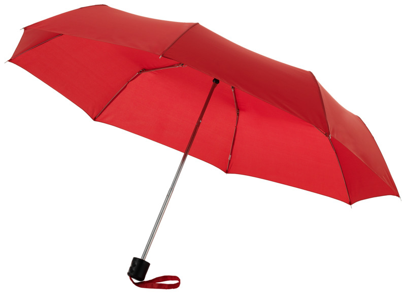 Folding umbrella in red open