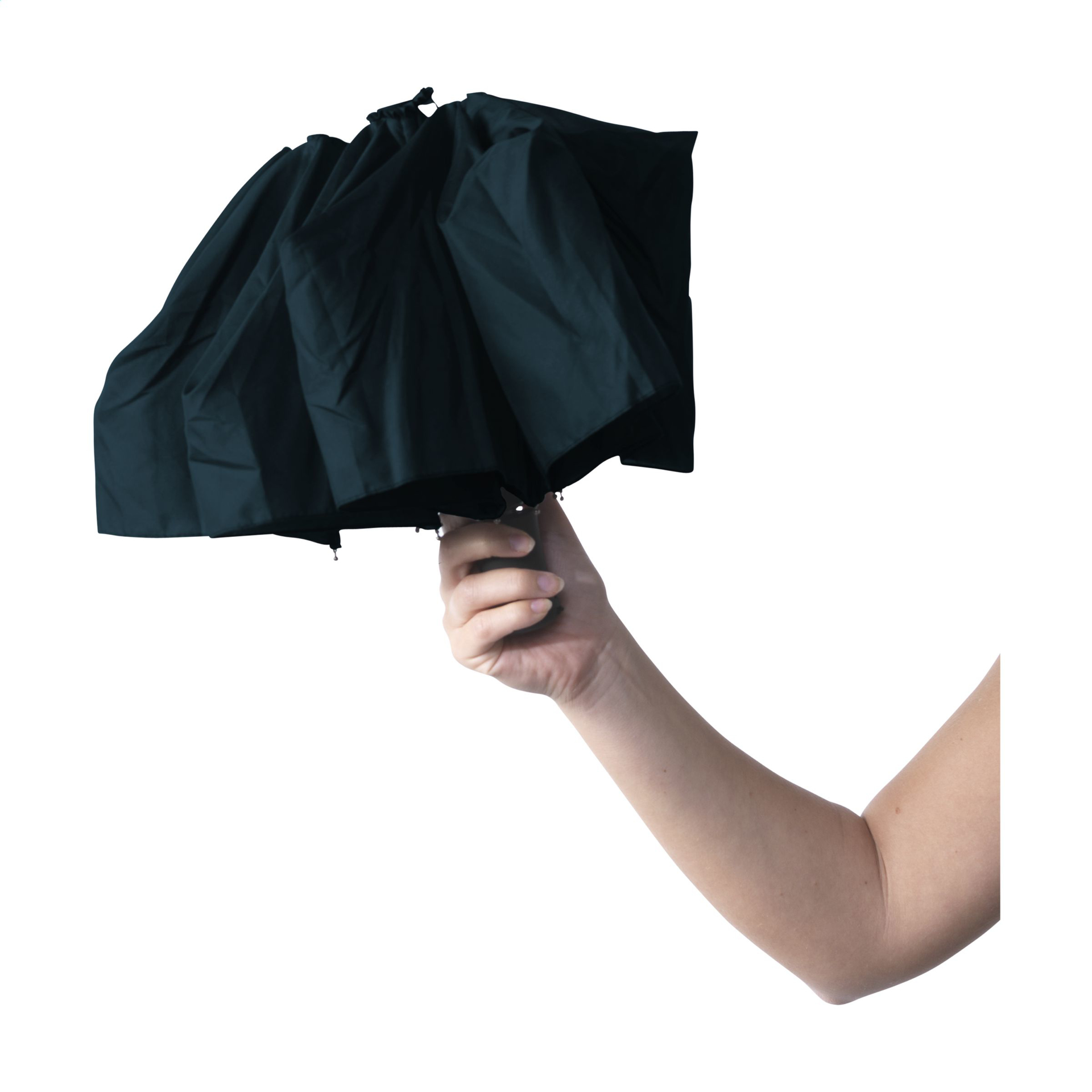 closed black telescopic umbrella