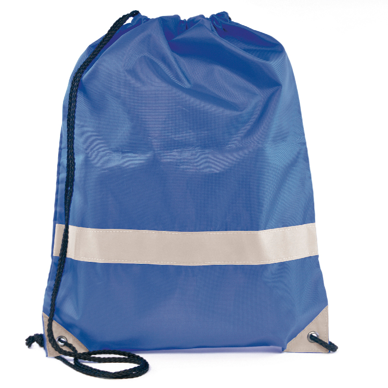 blue hi vis drawstring bag