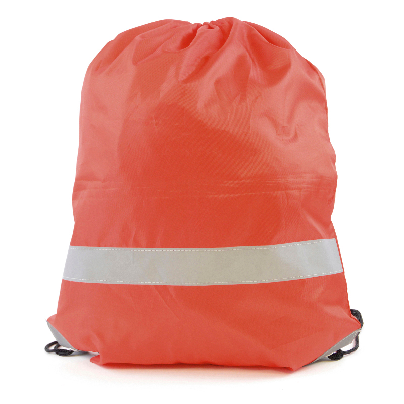 Red hi vis drawstring bag